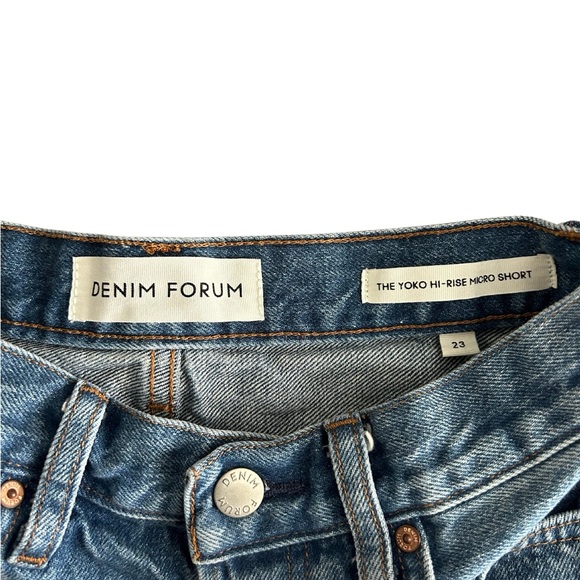 DENIM FORUM "THE YOKO HI-RISE MICRO SHORTS" - Picture 2 of 3